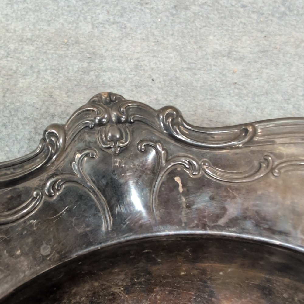 Gorham Silver Original Vintage Silverplate Chantilly Pattern Scalloped Bowl - Picture 3 of 9